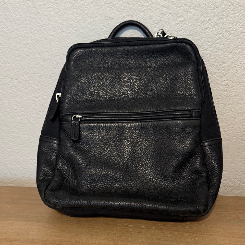 Fossil Black Leather Women's Backpack